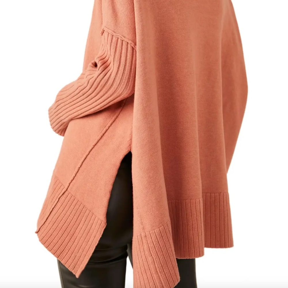 NWT: Free People Pink V-Neck Sweater - Picture 4 of 10